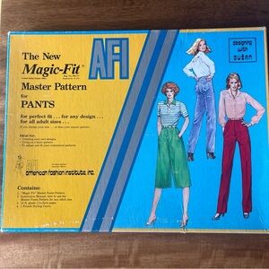 Vintage 1984 AFI The New Magic Fit Master Pattern Adult Pants Designing Dusan